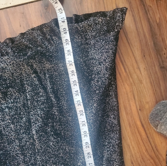 Vintage 1970 dico glitter dress with flutter wings, maxi. Sz 14, shoulders 28, w - Picture 7 of 9